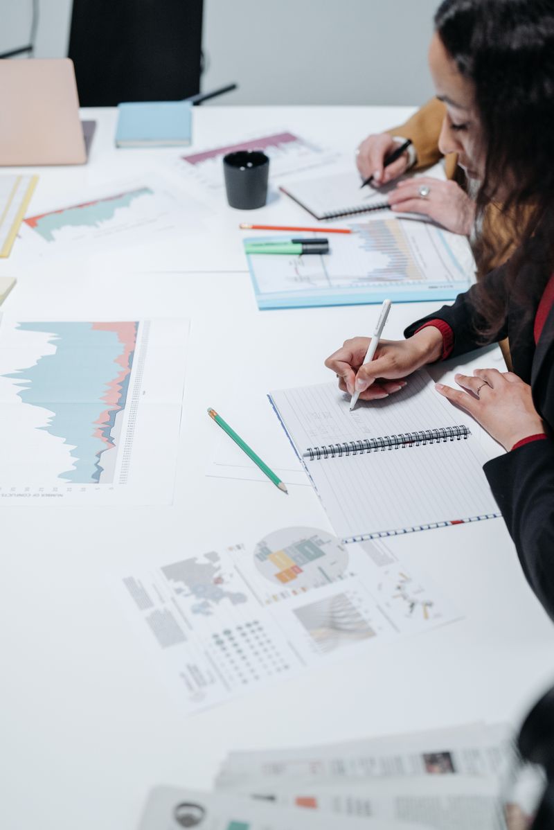 Auditor reviewing financial documents and reports