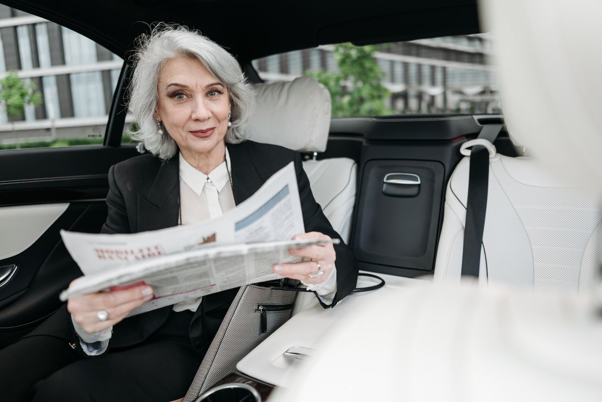Woman reviewing auto insurance policy