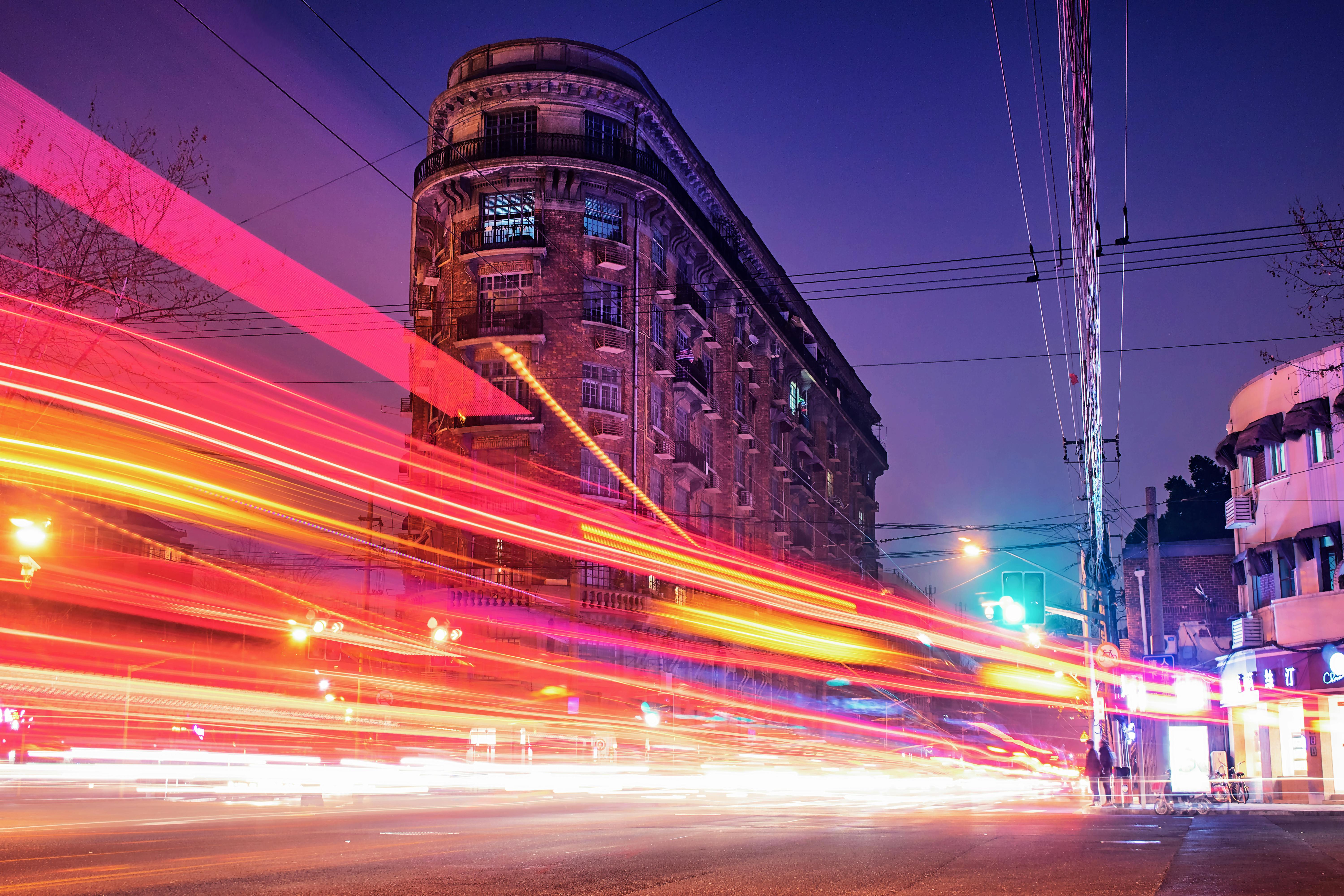 time lapse photography of brown concrete building