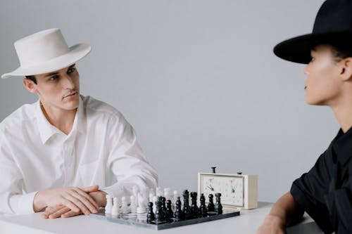 Free People Playing Chess Stock Photo