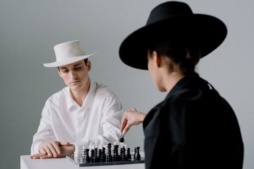 Free People Playing Chess  Stock Photo