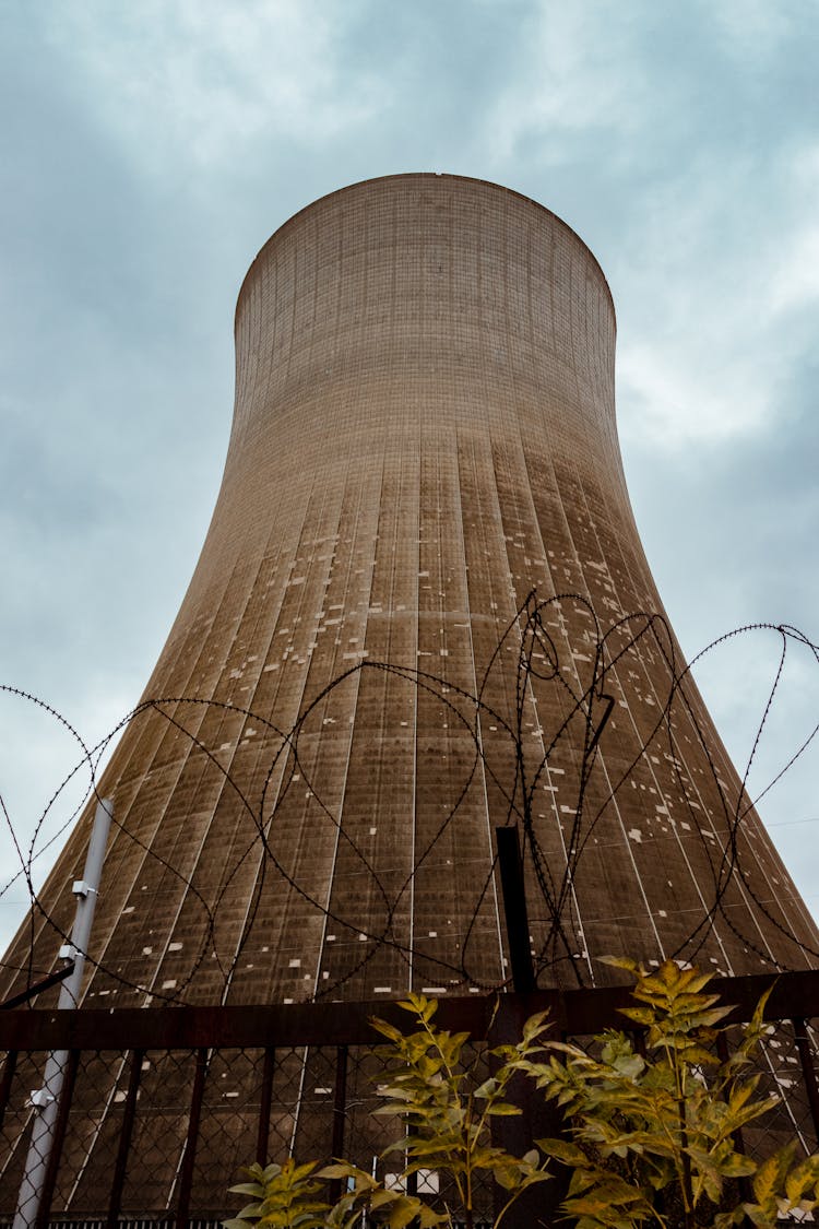 Black Metal Gate With Barbed Wire Near Perry Nuclear Power Plant