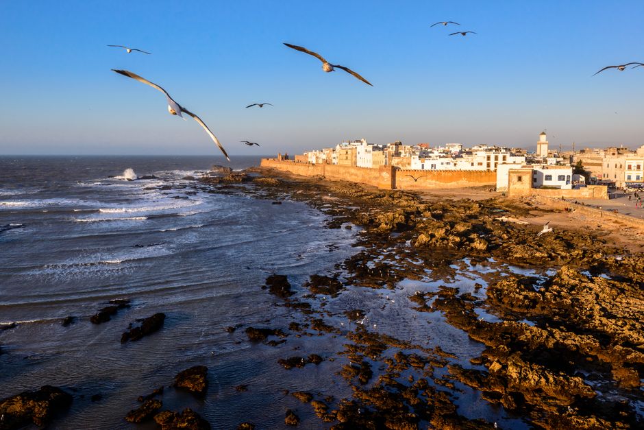 Essaouira in May - Beautiful beach and coastline at golden hour