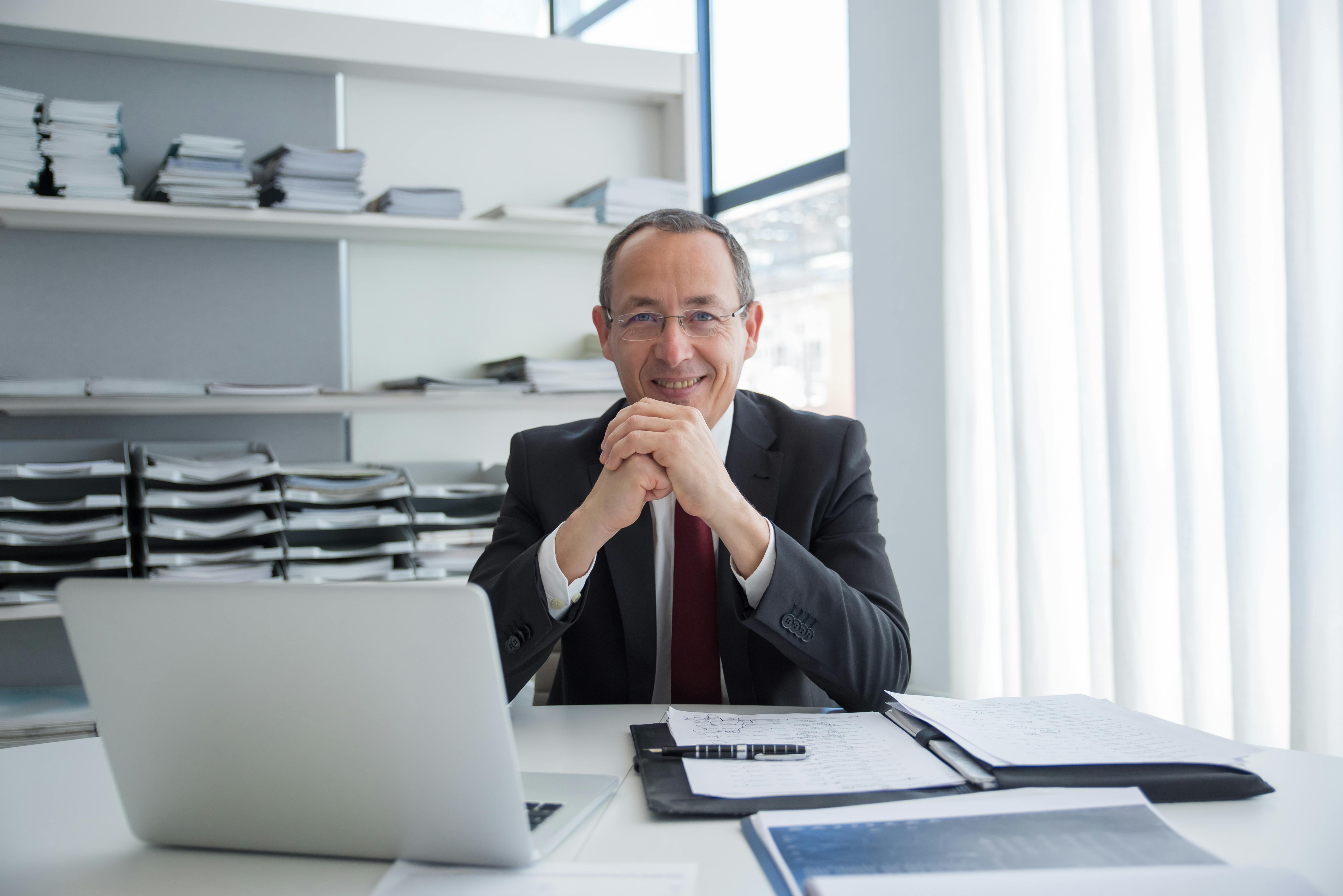 a businessman in a suit