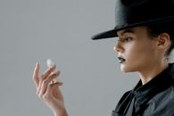 Free stock photo of adult, black lipstick, black queen