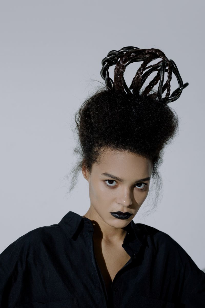 Après : coiffure élaborée