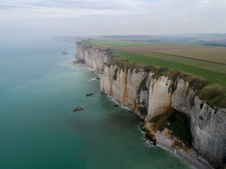 Aerial View Of Coastal Mountain