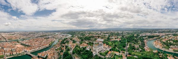 Panoramic view of Lyon city