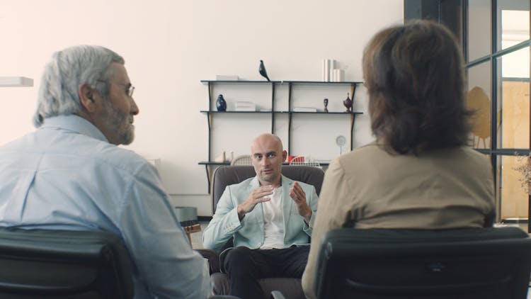 A Elderly Couple Seeing A Counselor