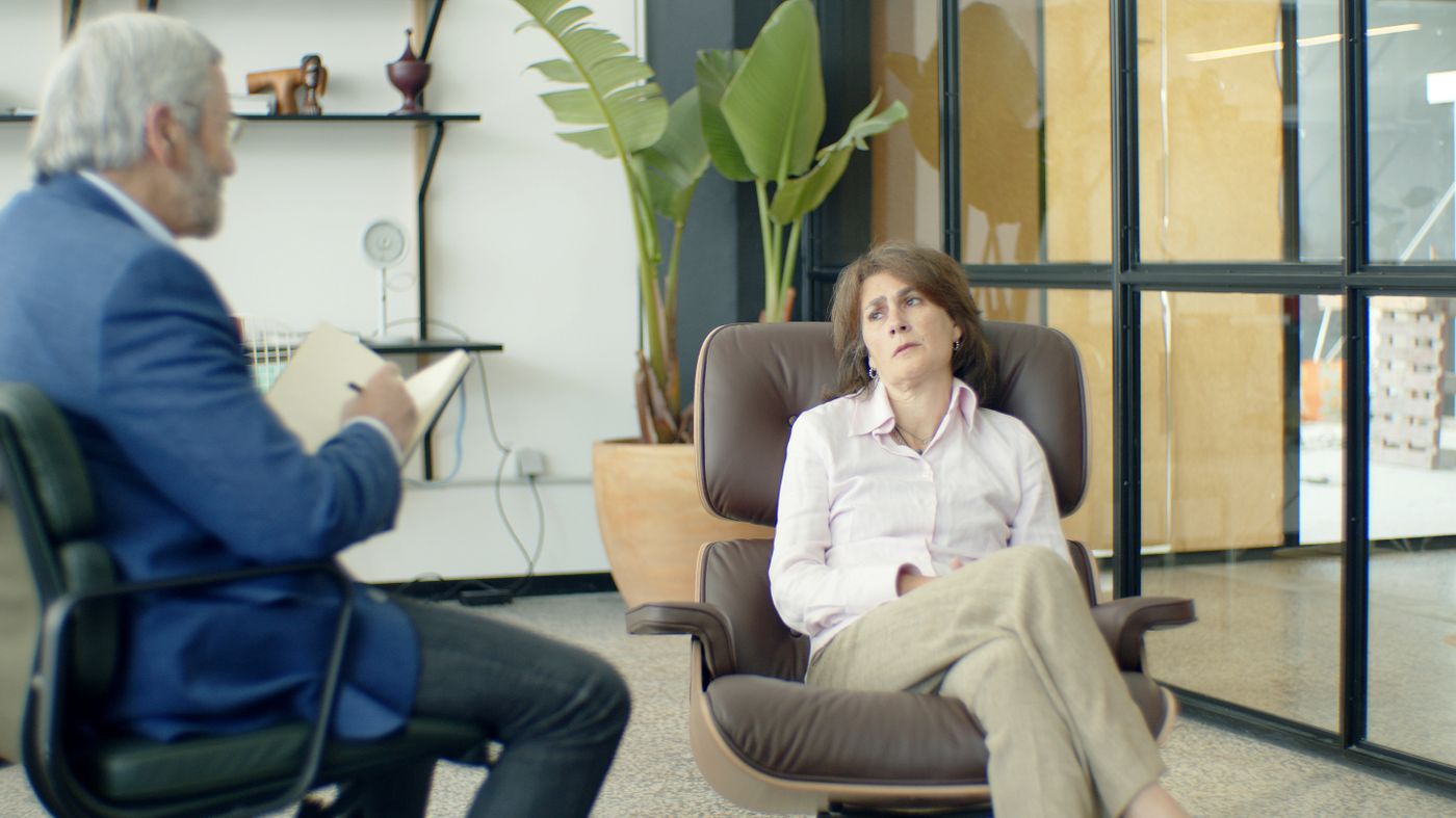 Therapist and client in a supportive counseling session
