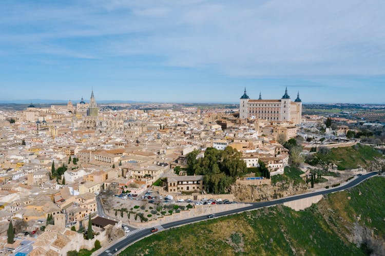 Aerial View Of Toledo City Spain