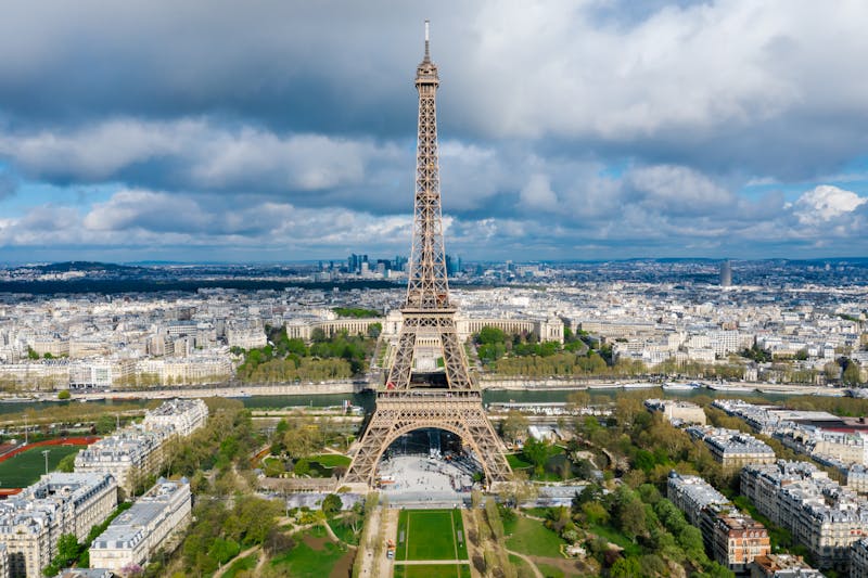Birds Eye View of the Eiffel Tower