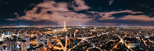 Free Aerial View of Paris France Stock Photo