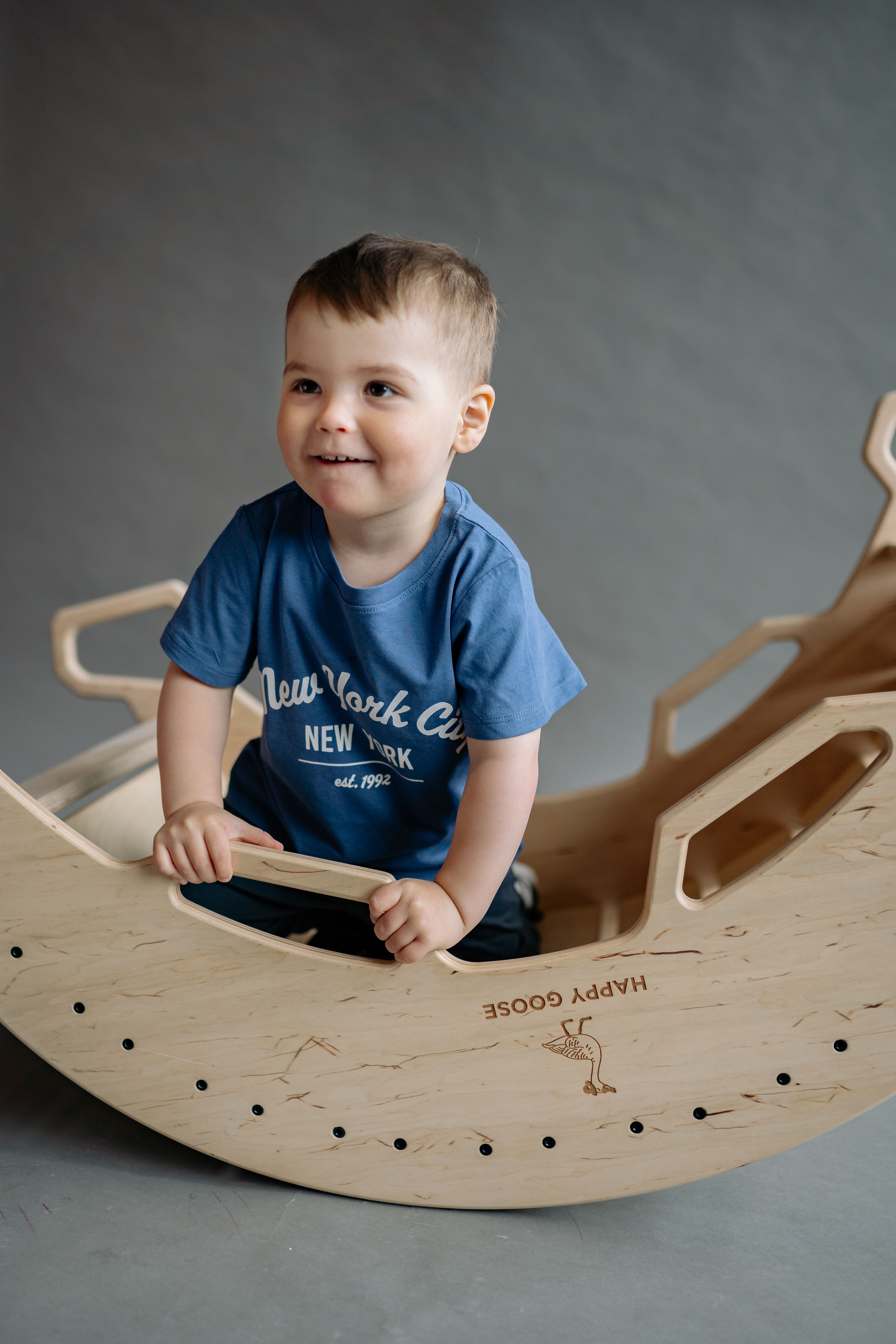 Boy Sitting in Toy Rocking Chair · Free Stock Photo