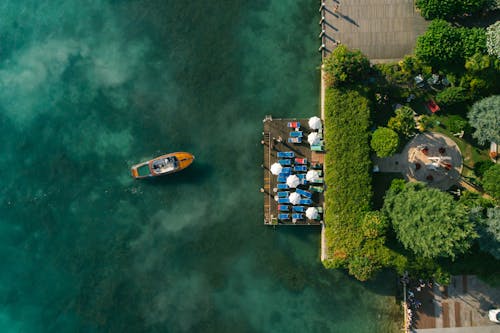 Бесплатное стоковое фото с Аэрофотосъемка, вид сверху, водный транспорт