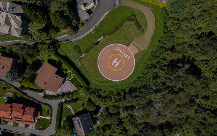 Aerial View Of A Helipad