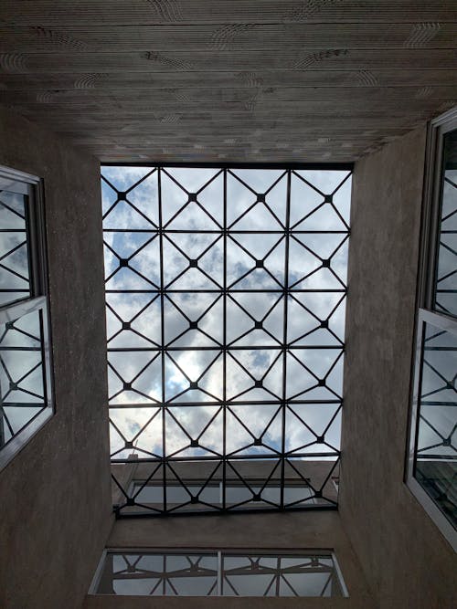 A Building Ceiling Made of Glass