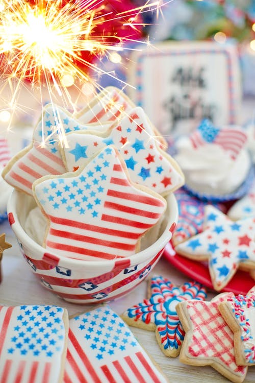 Free Fourth of July Cookies Stock Photo