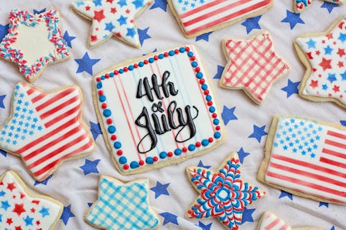 Free Fourth of July Cookies Stock Photo