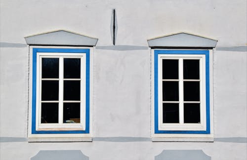 Photo of White and Blue Windows