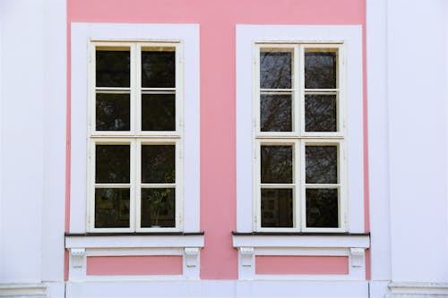 White Wooden Framed Glass Window