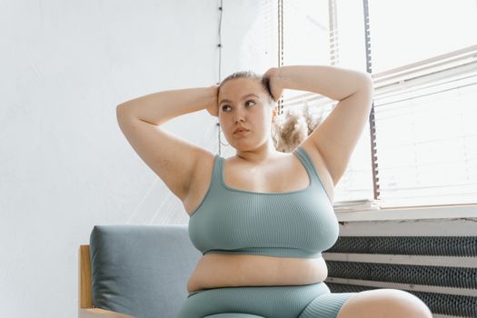 Woman With Hands on Head 