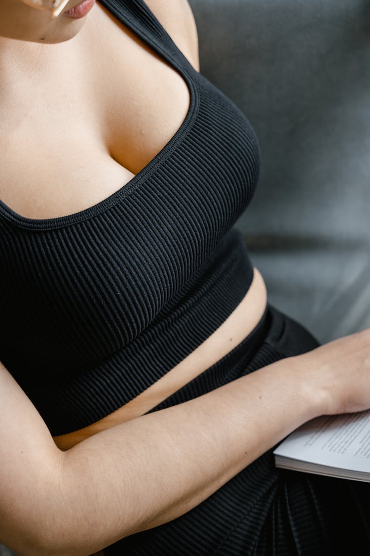 Woman In Black Tank Top