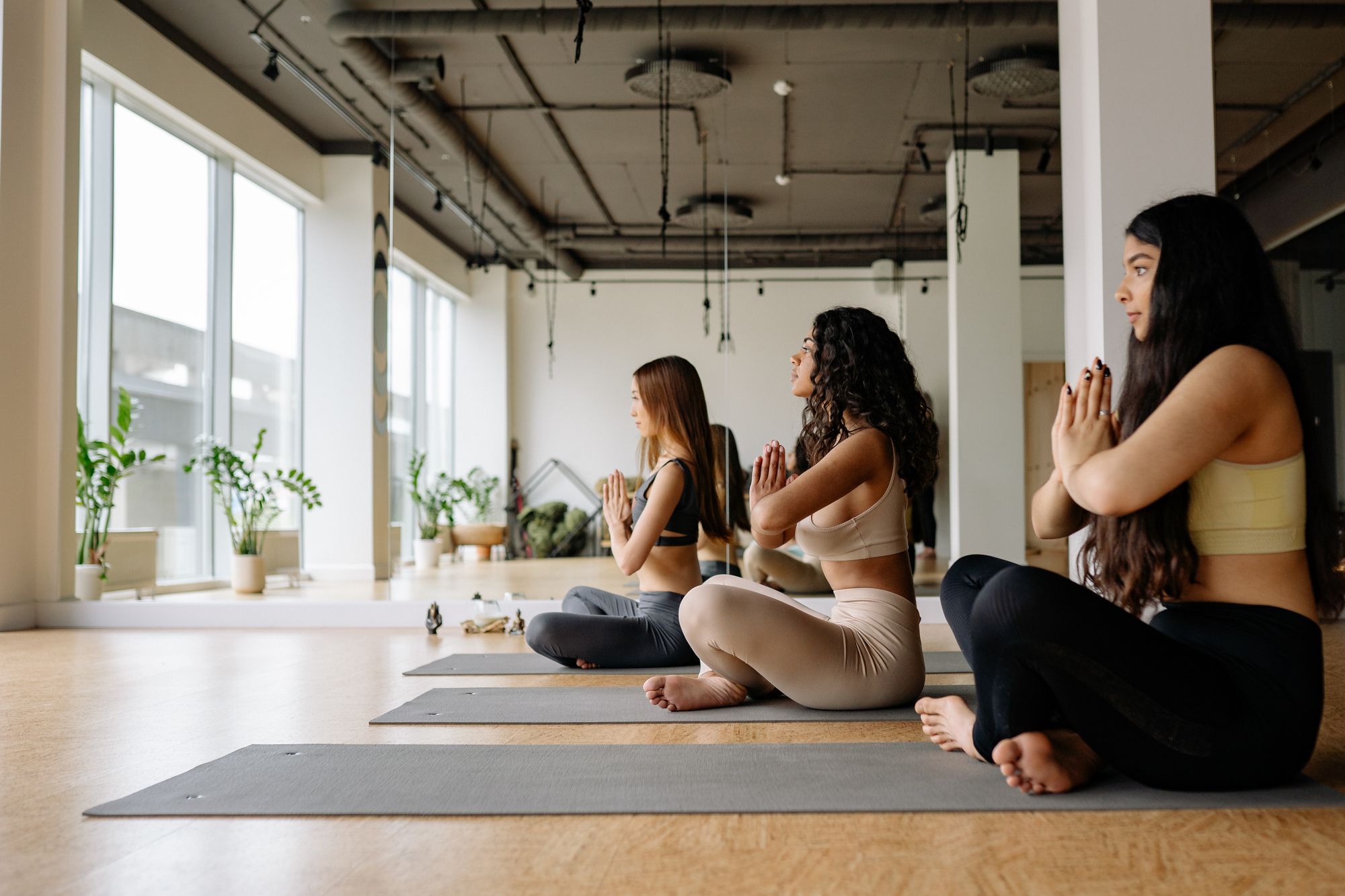 Vinyasa flow yoga class
