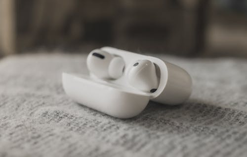 Free A Close-Up Shot of a Wireless Earphones Stock Photo