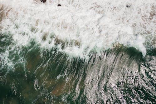 Aerial Shot of Ocean Waves