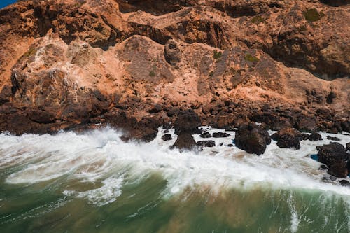 岩石形成, 撞击波浪, 水 的 免费素材图片