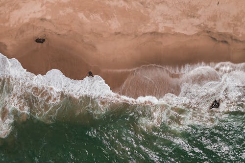 Kostnadsfria Kostnadsfri bild av hav, krusningar på vattnet, luftskott Stock foto