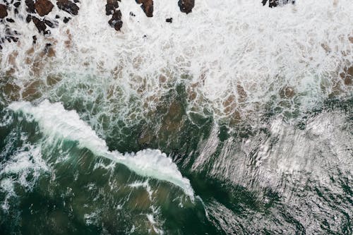 Gratis lagerfoto af bølger, dronefotografering, droneoptagelse