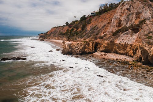 Sea Waves Crashing on the Beach