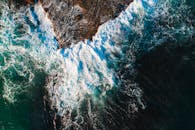 Water Waves Hitting the Shore