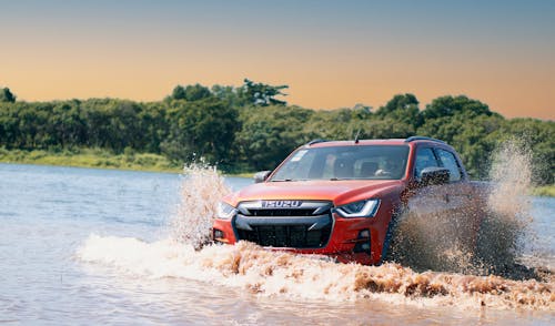 Pickup Truck in the Muddy Water