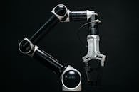 Robot on a Black Background