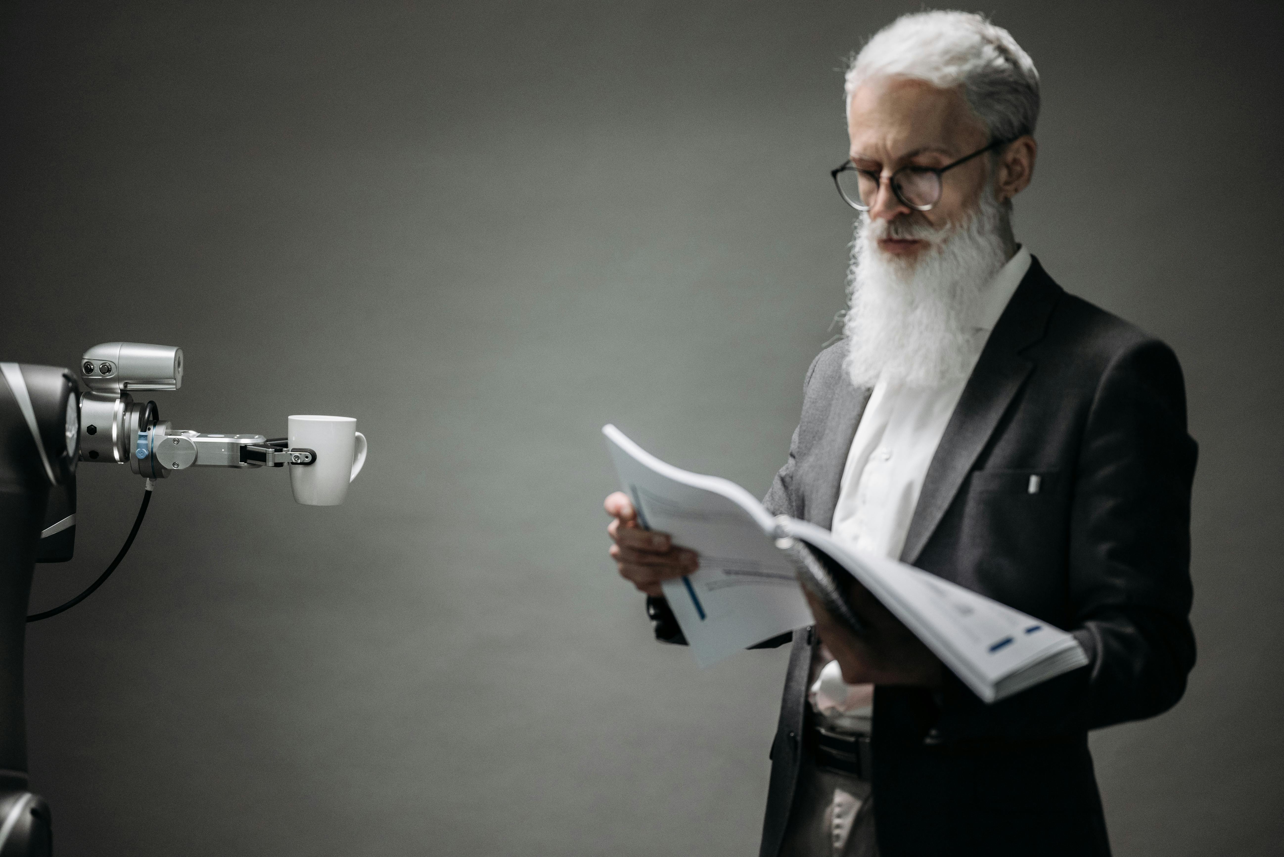 a scientist testing a device