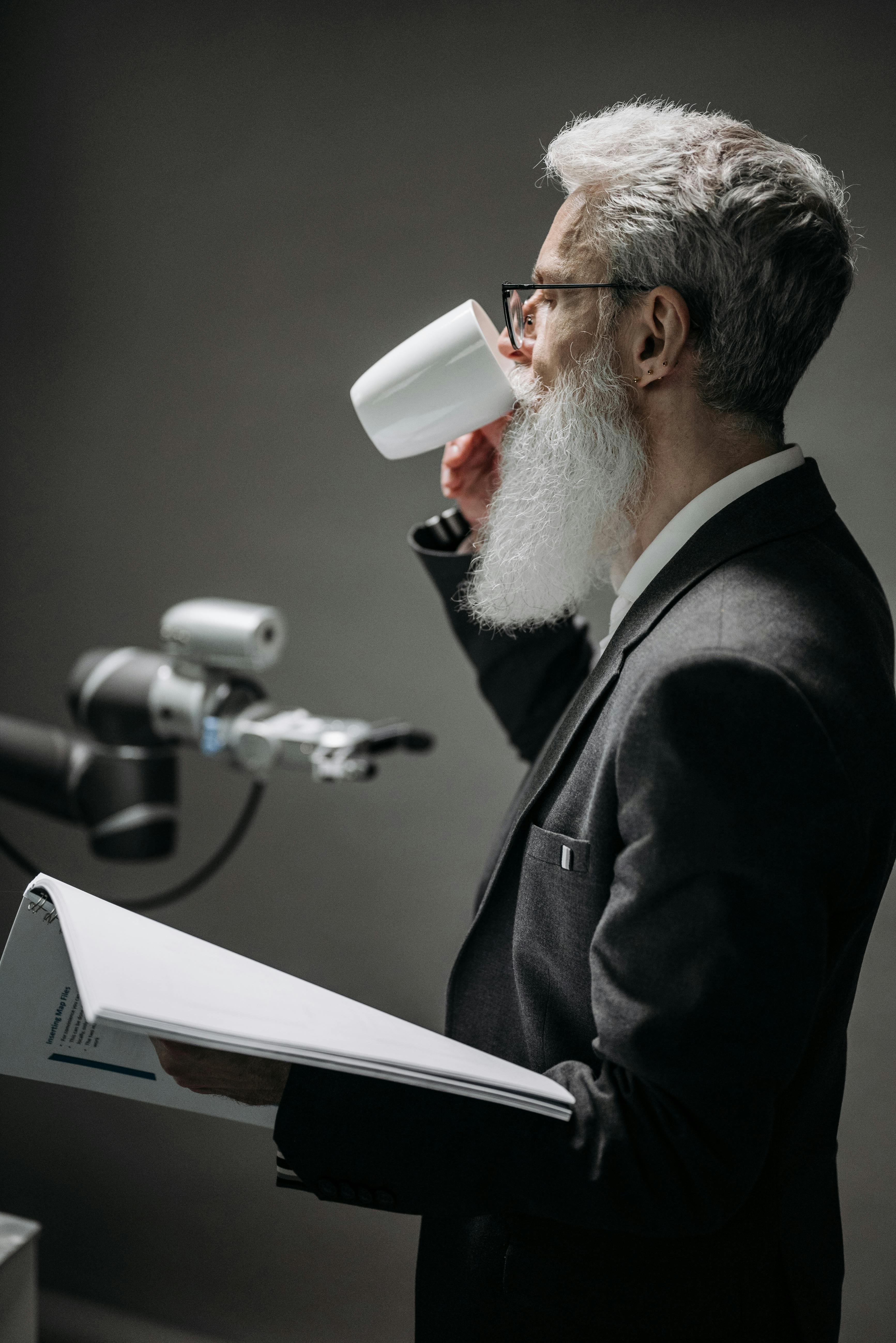 a scientist testing a device