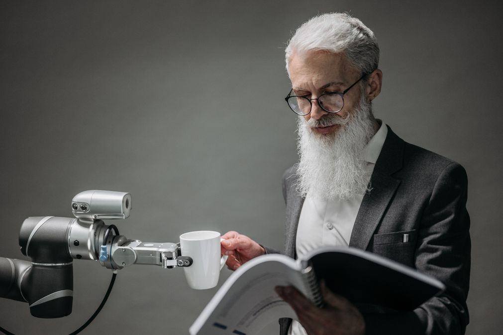 Scientists reviewing data on monitors