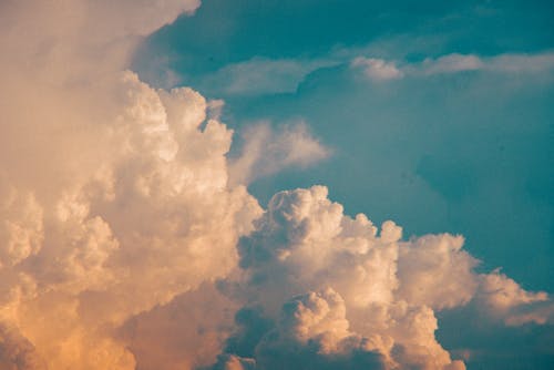 White Clouds Under Blue Sky