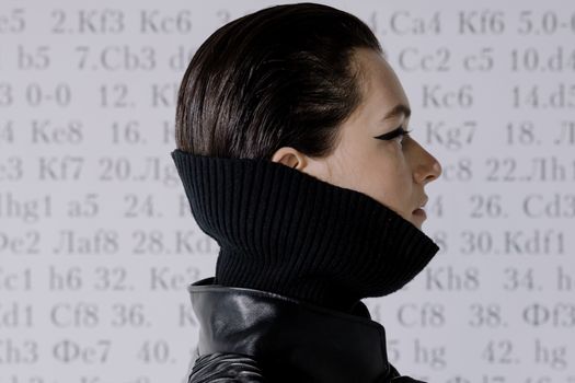 Woman in Black Knit Cap