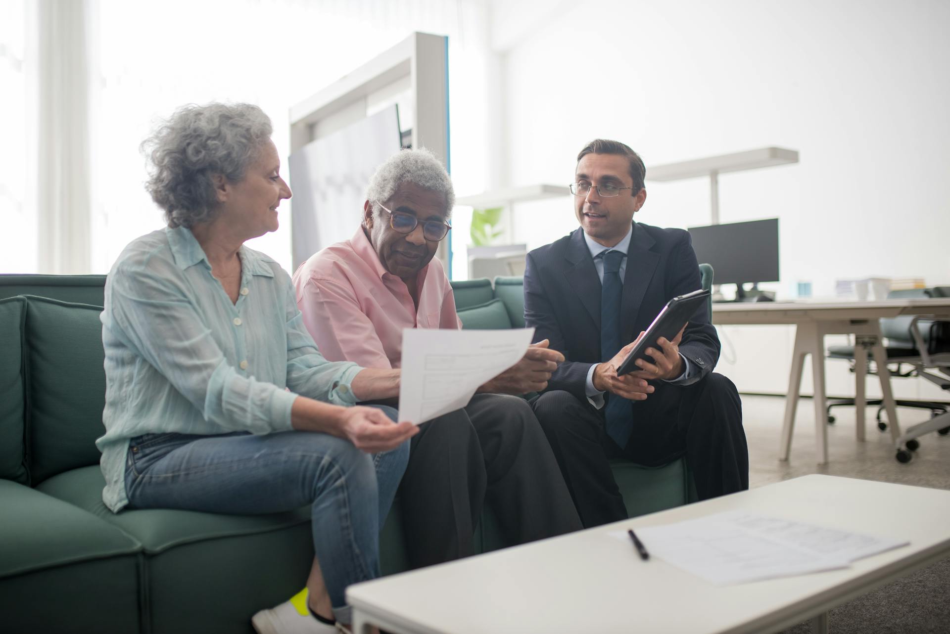 A Senior Couple Entering a Business Deal