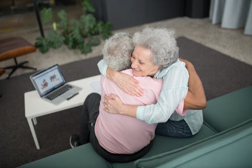 Free Elderly Couple Embracing Each Other Stock Photo
