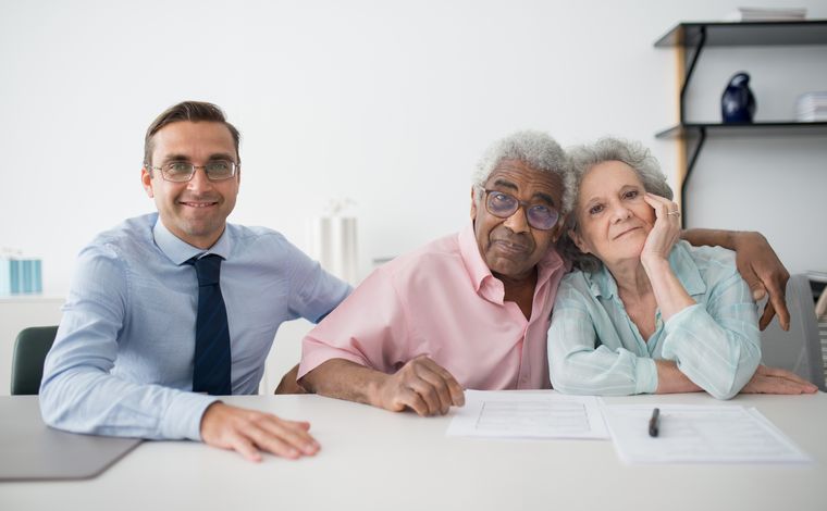 Team of financial professionals collaborating in an office