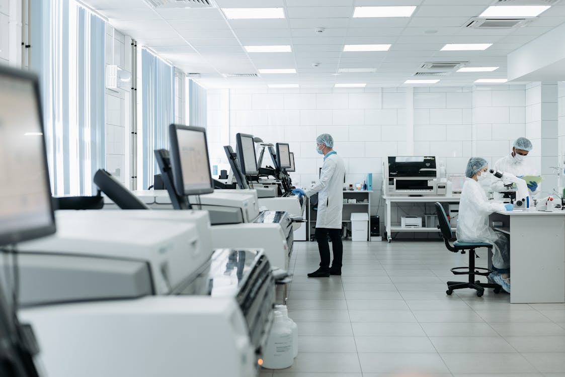 Free Medical Practitioners inside a Laboratory  Stock Photo