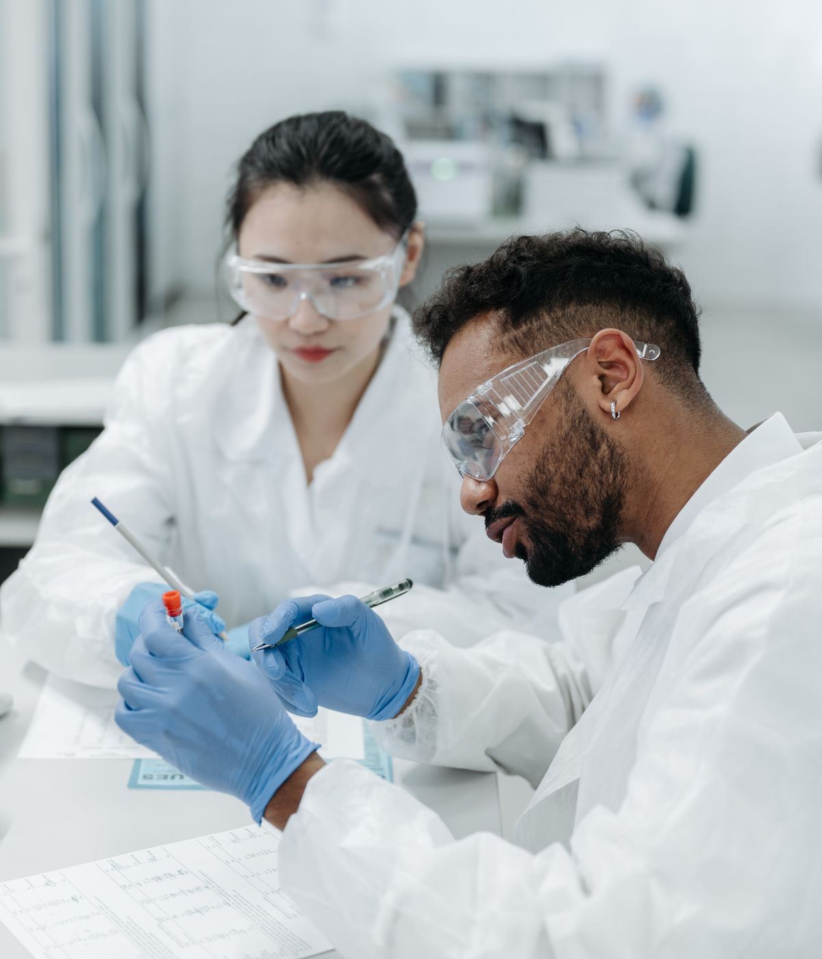 Research and technology environment used as editorial imagery