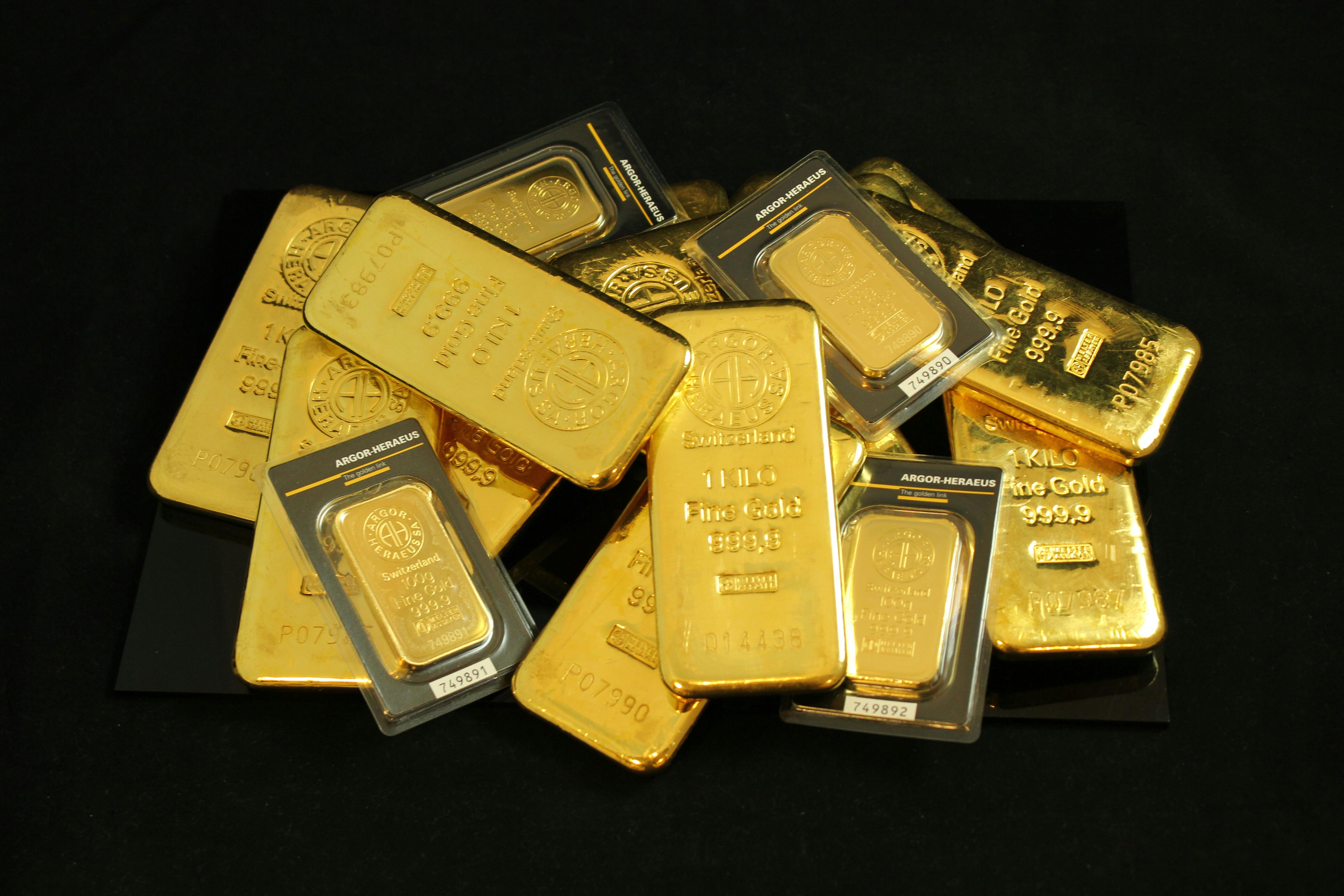 close up photo of gold bars