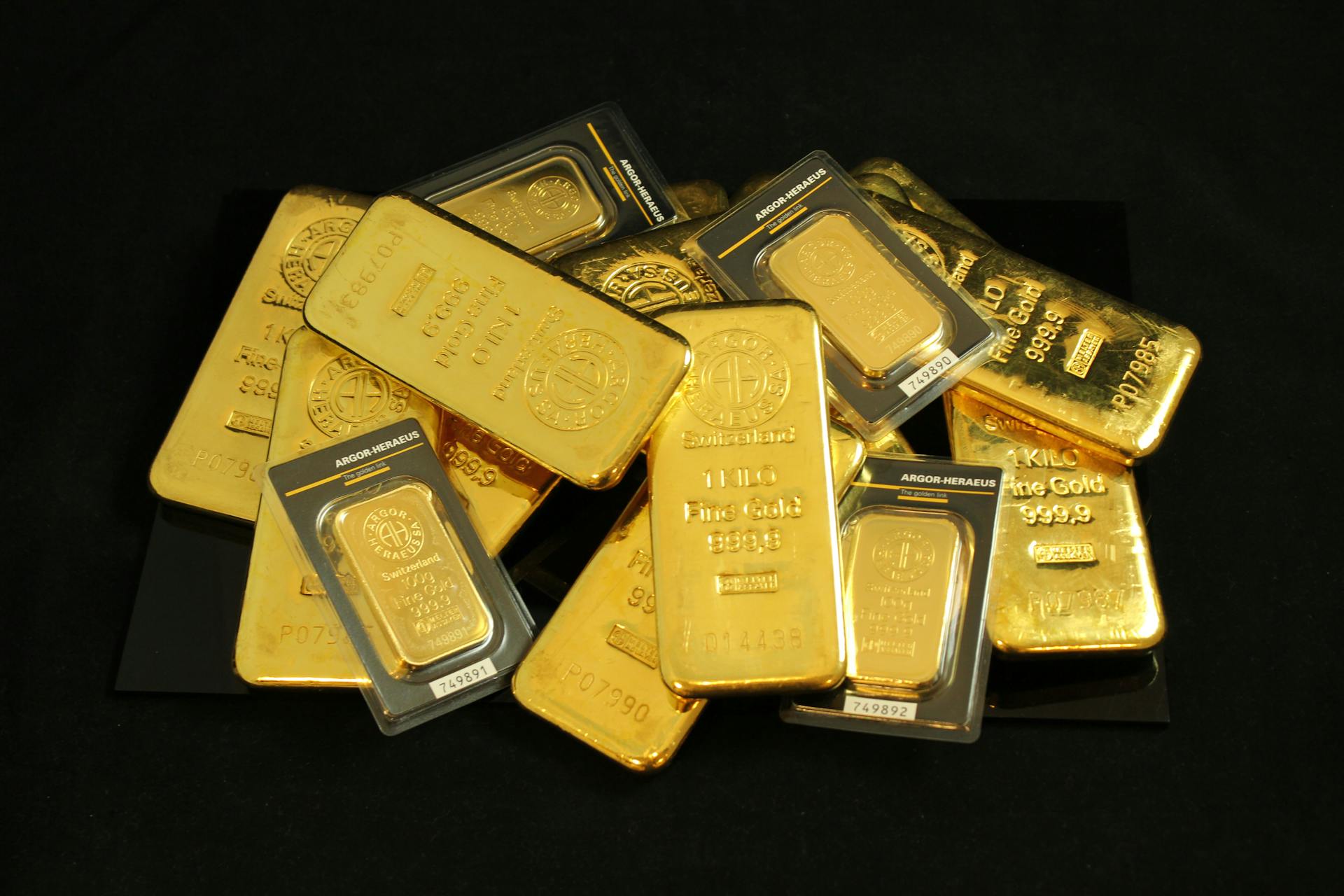 Close-up Photo of Gold Bars