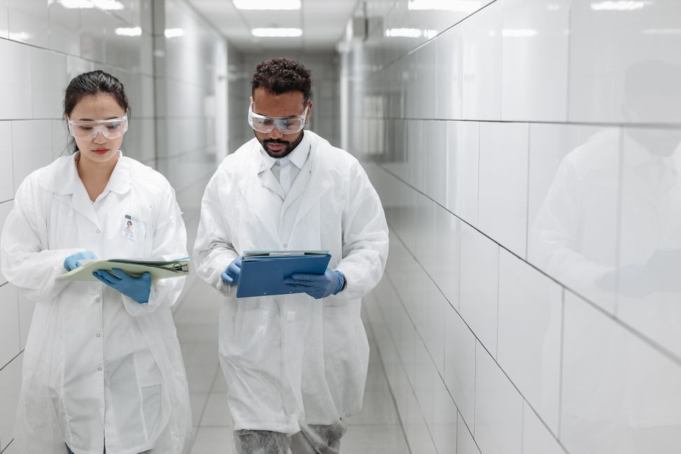 isolated research team indoors